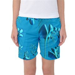 Amazing Floral Fractal A Women s Basketball Shorts by Fractalworld