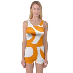 Hindu Om Symbol (orange) One Piece Boyleg Swimsuit by abbeyz71