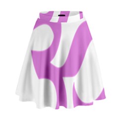 Hindu Om Symbol (bright Purple) High Waist Skirt by abbeyz71