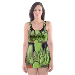Cactus - Dont Be A Prick Skater Dress Swimsuit by Valentinaart