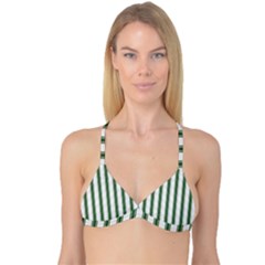 Plaid Line Green Line Vertical Reversible Tri Bikini Top by Mariart