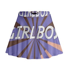 Girlboss Light Line Wave Chevron Mini Flare Skirt by Mariart