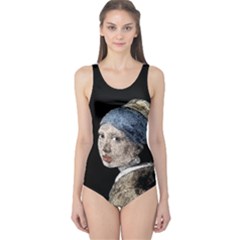 The Girl With The Pearl Earring One Piece Swimsuit by Valentinaart