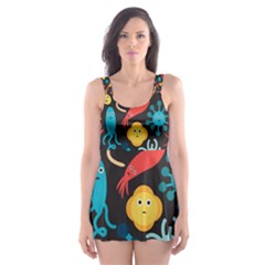 Worm Insect Bacteria Monster Skater Dress Swimsuit by Mariart
