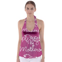 Valentine Happy Mothers Day Pink Heart Love Babydoll Tankini Top by Mariart