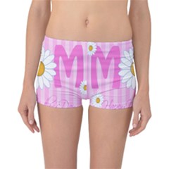 Valentine Happy Mothers Day Pink Heart Love Sunflower Flower Reversible Bikini Bottoms by Mariart