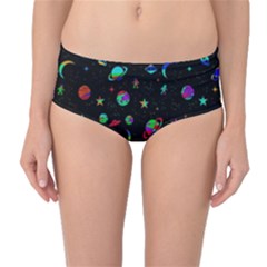 Space Pattern Mid-waist Bikini Bottoms by Valentinaart