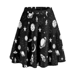 Space Pattern High Waist Skirt