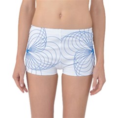 Blue Spirograph Pattern Drawing Design Boyleg Bikini Bottoms by Nexatart