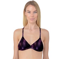 Light Lines Purple Black Reversible Tri Bikini Top by Mariart