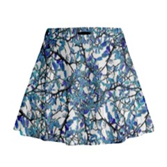 Modern Nouveau Pattern Mini Flare Skirt by dflcprintsclothing