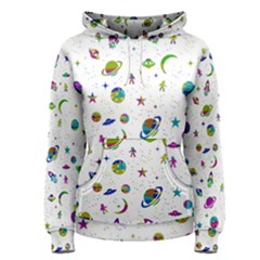 Space Pattern Women s Pullover Hoodie by ValentinaDesign