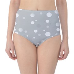 Decorative Dots Pattern High-waist Bikini Bottoms by ValentinaDesign