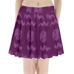Aztecs Pattern Pleated Mini Skirt by ValentinaDesign