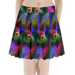 Abstract Art Color Design Lines Pleated Mini Skirt by Nexatart