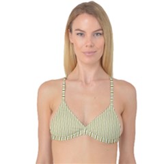 Pattern Background Green Lines Reversible Tri Bikini Top by Nexatart