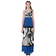 Pug Empire Waist Maxi Dress by Valentinaart