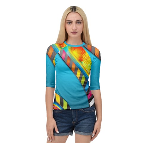 Color Dream Polka Quarter Sleeve Tee by Mariart