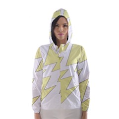 Lightning Yellow Hooded Wind Breaker (women) by Mariart
