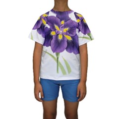 Lily Flower Plant Blossom Bloom Kids  Short Sleeve Swimwear by Nexatart