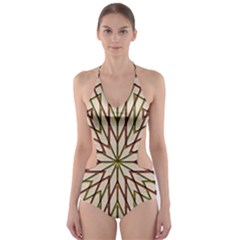 Kaleidoscope Online Triangle Cut-out One Piece Swimsuit by Nexatart
