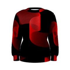 Tape Strip Red Black Amoled Wave Waves Chevron Women s Sweatshirt by Mariart