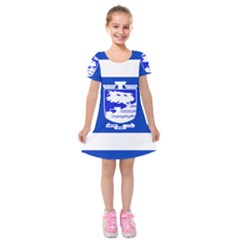 Flag Of Holon  Kids  Short Sleeve Velvet Dress by abbeyz71