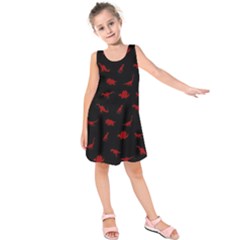 Dinosaurs Pattern Kids  Sleeveless Dress by ValentinaDesign