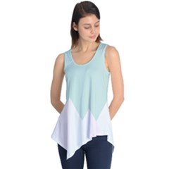 Montain Blue Snow Chevron Wave Pink Sleeveless Tunic by Mariart