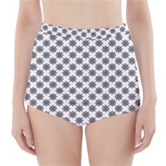 Pattern High-waisted Bikini Bottoms by ValentinaDesign