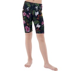 Tropical Pattern Kids  Mid Length Swim Shorts by Valentinaart