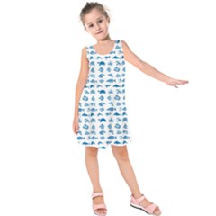 Fish Pattern Kids  Sleeveless Dress by ValentinaDesign