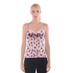Floral Pattern Spaghetti Strap Top by ValentinaDesign