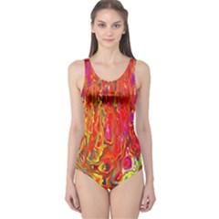 Background Texture Colorful One Piece Swimsuit by Nexatart