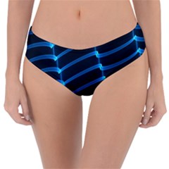 Background Light Glow Blue Reversible Classic Bikini Bottoms by Nexatart