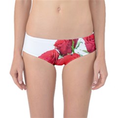 A Bouquet Of Roses On A White Background Classic Bikini Bottoms by Nexatart