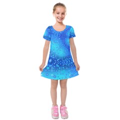 Bokeh Background Light Reflections Kids  Short Sleeve Velvet Dress by Nexatart