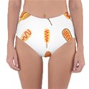 Hot Dog Buns Sate Sauce Bread Reversible High-Waist Bikini Bottoms View1