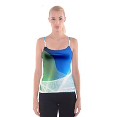 Light Means Net Pink Rainbow Waves Wave Chevron Green Blue Spaghetti Strap Top by Mariart