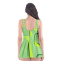 Shapes Green Lime Abstract Wallpaper Skater Dress Swimsuit View2