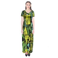 Sign Don t Panic Digital Security Helpline Access Short Sleeve Maxi Dress by Mariart