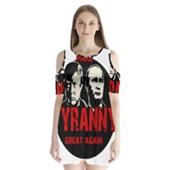 Make Tyranny Great Again Shoulder Cutout Velvet  One Piece by Valentinaart