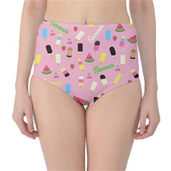 Summer Pattern High-waist Bikini Bottoms by Valentinaart