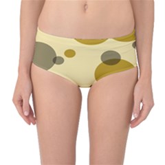 Polka Dots Mid-waist Bikini Bottoms by Mariart