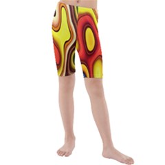 Colorful 3d Shapes               Kid s Swim Shorts