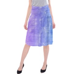Blue Purple Watercolors                 Midi Beach Skirt by LalyLauraFLM