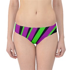 Rays Light Chevron Purple Green Black Hipster Bikini Bottoms by Mariart