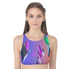 Triangle Wave Rainbow Tank Bikini Top by Mariart