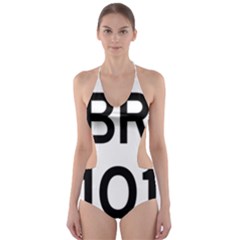 Brazil Br-101 Transcoastal Highway  Cut-out One Piece Swimsuit by abbeyz71