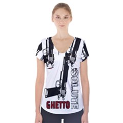 Absolute Ghetto Short Sleeve Front Detail Top by Valentinaart